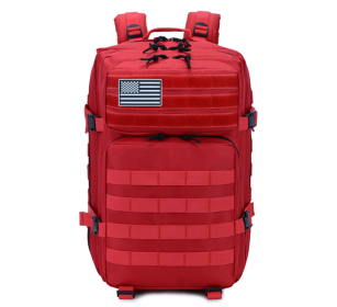 Outdoor Mountaineering Bag Tactical Leisure Bag Army Fan Travel Computer Bag Individual Soldier Package (Option: gules)