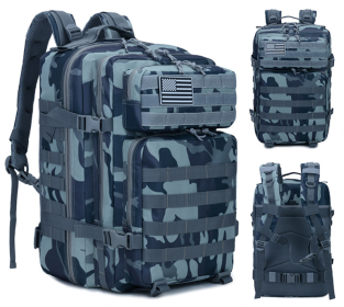 Outdoor Mountaineering Bag Tactical Leisure Bag Army Fan Travel Computer Bag Individual Soldier Package (Option: Naval Camouflage)